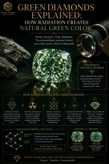 Green Diamonds Explained: How Radiation Creates Natural Green Color