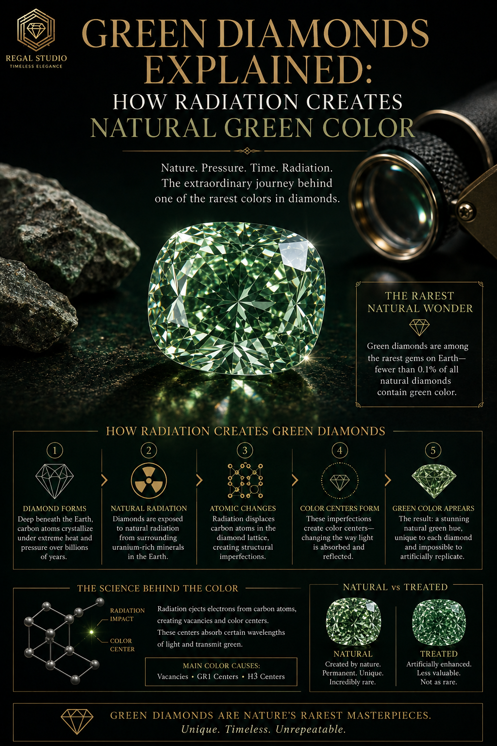 Green Diamonds Explained: How Radiation Creates Natural Green Color
