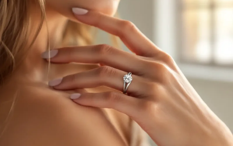 Custom engagement ring design elements.