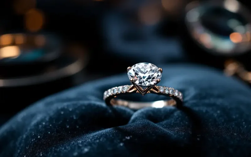 Diagram of popular diamond shapes and ring settings.