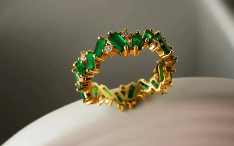 Custom jewelry designer working on a unique piece.