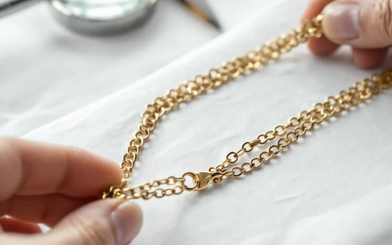 High-quality necklace close-up.