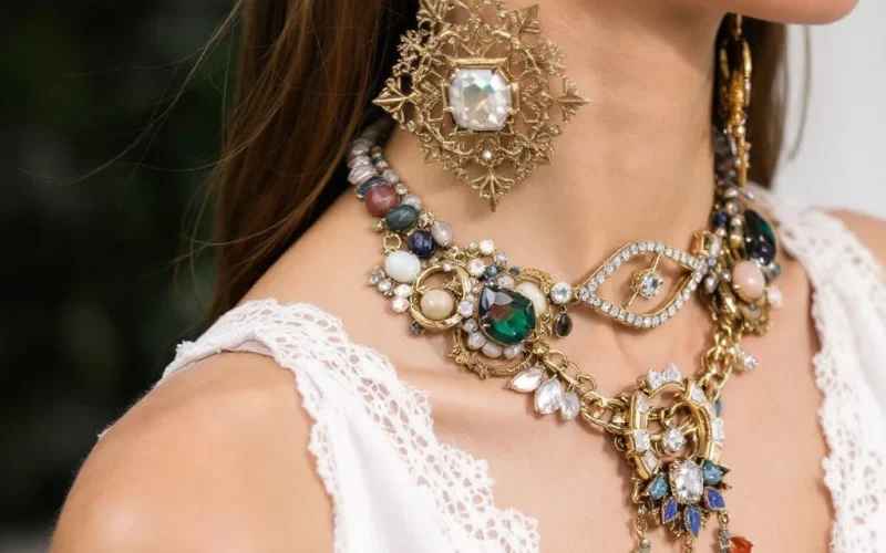 8. How to Incorporate These Trends "Layered necklaces and bracelets paired with vintage and modern jewelry."