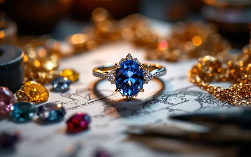 "A custom ring showcasing personal design."